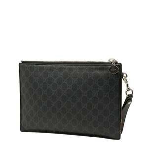 Gucci GG Supreme Courier Patch Clutch Bag/Second Bag 496346 Black Multicolor ...